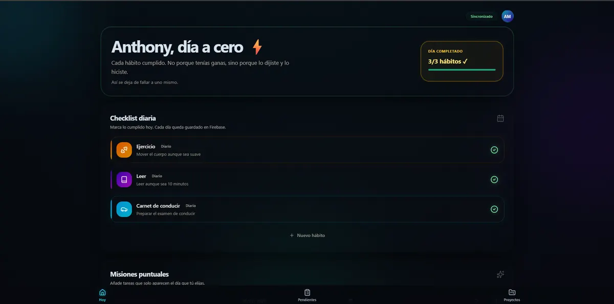 App Focused, seguimiento de hábitos